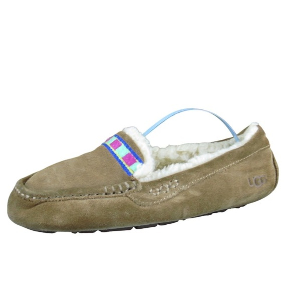 UGG Women Ansley Moccasin‎ Brown Leather Sz 6 Medium  Used 2025